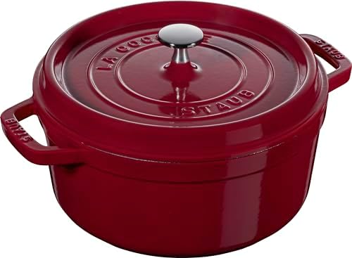 STAUB Cocotte en Fonte Émaillée avec Couvercle, Tous feux dont induction, 7 à 8 personnes, Ronde, 30 cm, 8,34 L, 8,9 kg, Noir Mat – Image 16