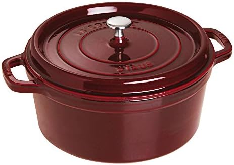 STAUB Cocotte en Fonte Émaillée avec Couvercle, Tous feux dont induction, 7 à 8 personnes, Ronde, 30 cm, 8,34 L, 8,9 kg, Noir Mat – Image 22