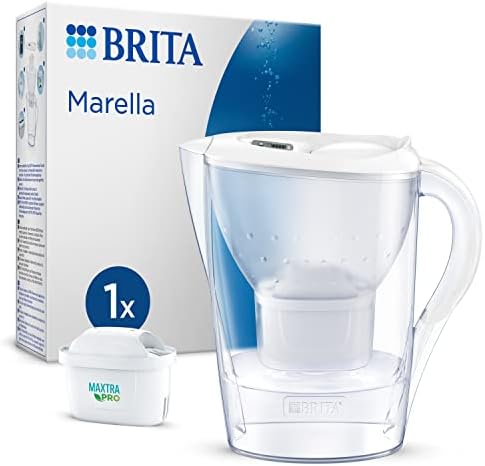 BRITA Carafe Filtrante Marella Blanche (2,4l) incl 1 cartouche filtre eau robinet MAXTRA PRO All-in-1 réduit PFAS,calcaire, chlore, certaines impuretés et métaux indicateur temporel, éco-emballage – Image 8