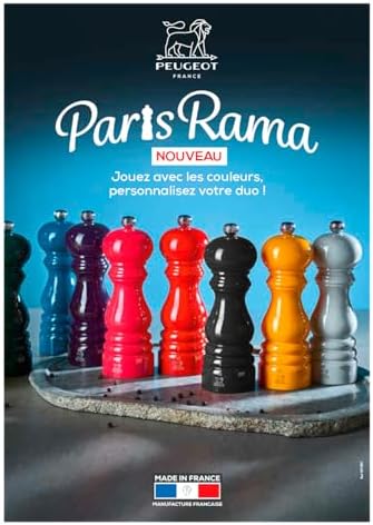 PEUGEOT - Moulin à Sel Paris u'Select 18 cm - Collection ParisRama - 6 Réglages de Moutures Prédéfinies - En Bois Labellisé PEFC - Fabrication Française - Coloris Laqué Rouge Passion – Image 6