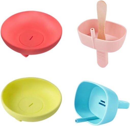 Guidre Lot de 4 supports à glace anti-goutte pour enfants - Réutilisables - Silicone - Pour enfants et tout-petits – Image 7