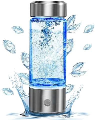Bouteille Riche en Hydrogène Eau Portable, 430ML Générateur D'hydrogène en 3 Minutes Anti Âge, USB Bouteille d'eau Sans Fil, Fabricant D'eau D'hydrogène, pour Voyages, Maison,Bureau