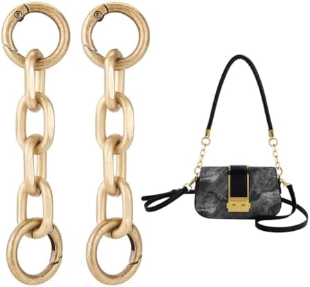 UNICRAFTALE 2pcs Chaîne de Sac à Main Aluminium Doré Clair Chaîne D'Extension de Sac à Main 9.7cm Rallonges de Sangle de Sac à Bandoulière avec Anneaux à Ressort Remplacement pour Sac à Main – Image 12