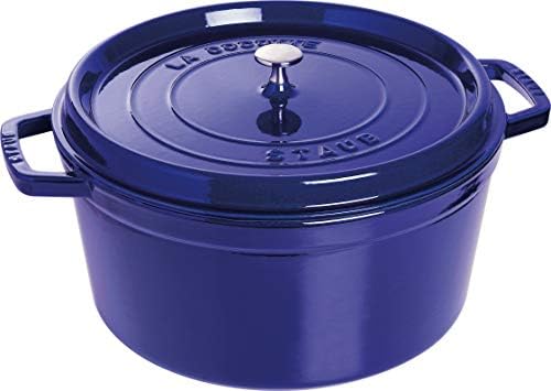 STAUB Cocotte en Fonte Émaillée avec Couvercle, Tous feux dont induction, 7 à 8 personnes, Ronde, 30 cm, 8,34 L, 8,9 kg, Noir Mat – Image 9