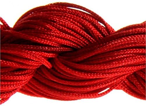 25 Mètres Fil Nylon Cordon bijoux 1 mm pour bracelet perles Shamballa tibétain - Rouge