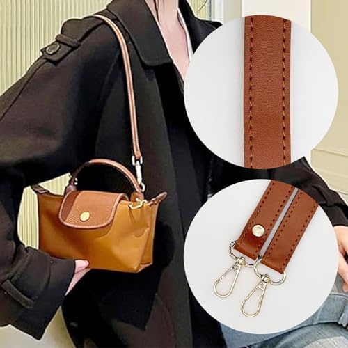 JMZLLRX Sangle de Rechange en Cuir, 5 Couleur Sangle Sac a Main avec Boucles Réglable Sac a Main avec Boucles Anse pour La Fabrication de Sacs à Main DIY – Image 6