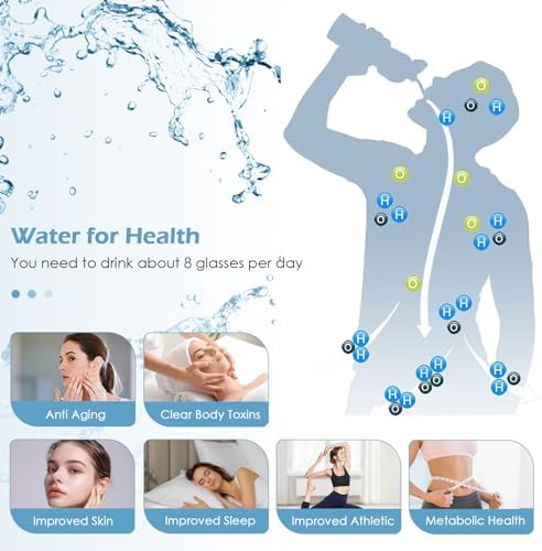 Bouteille Riche en Hydrogène Eau Portable, 430ML Générateur D'hydrogène en 3 Minutes Anti Âge, USB Bouteille d'eau Sans Fil, Fabricant D'eau D'hydrogène, pour Voyages, Maison,Bureau – Image 3