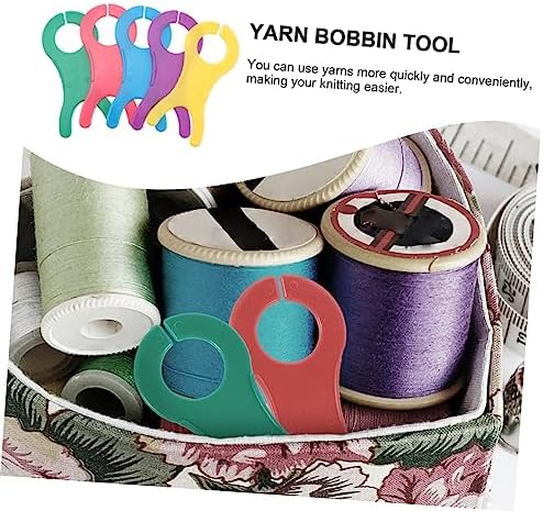 EXCEART 40 Pièces Planche à Enrouler La Laine Organisateur De Bobine De Outil De Tricot Bricolage Machine à Tisser Les Fils Grande Bobine De Tricoteur Bobines Plastique Espèce De Poisson – Image 7