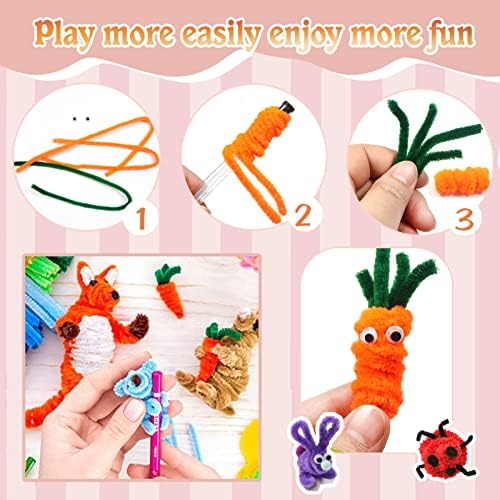 TOAOB 100pcs Tiges de Fils Chenille Colorés Cure Pipes Cleaner Couleurs Assorties 6mm x 300mm pour DIY Artisanat Décoration Fournitures Loisirs Creatifs – Image 6