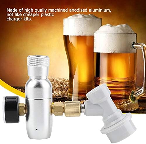 Oumij Régulateur de Bière 16g Homebrew Co2 Kit Chargeur Distributeur de Co2 pour Fûts de Bière à Usage Intensif (0-60PSI) – Image 6