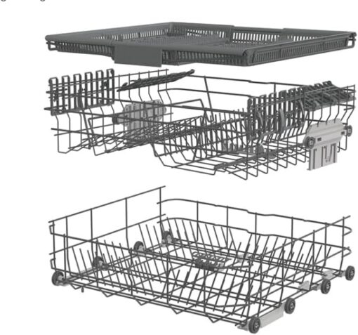 Hisense HV643D60 Lave-vaisselle intégré total 60 cm, 16 couverts, 44 db, départ retardé, eau stop, 6 programmes 5 températures, Auto dry Display Led Paniers flexibles 3° panier – Image 5