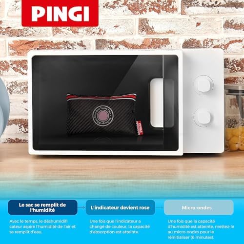 PINGI Car Dehumidifier Bag 4x 350g | Absorbs Moisture, Damp, & Condensation on Windscreens & Car Interior | 100% Leakproof | Reusable Dehumidifier | Dashboard Dehumidifier & Car Condensation Remover – Image 7