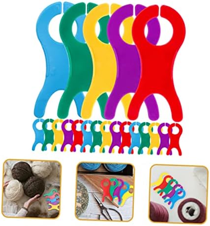 EXCEART 40 Pièces Planche à Enrouler La Laine Organisateur De Bobine De Outil De Tricot Bricolage Machine à Tisser Les Fils Grande Bobine De Tricoteur Bobines Plastique Espèce De Poisson – Image 6