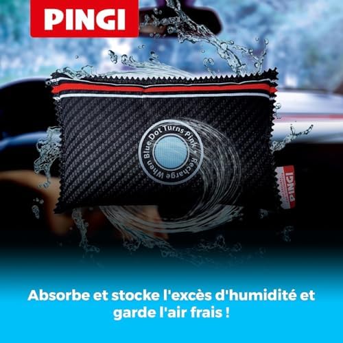 PINGI Car Dehumidifier Bag 4x 350g | Absorbs Moisture, Damp, & Condensation on Windscreens & Car Interior | 100% Leakproof | Reusable Dehumidifier | Dashboard Dehumidifier & Car Condensation Remover – Image 4