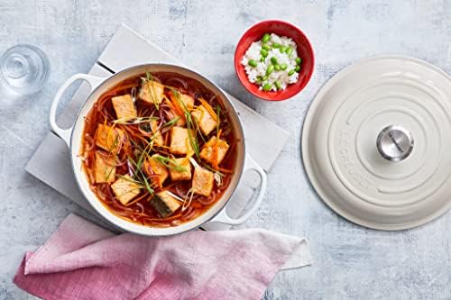 Le Creuset Faitout Signature en Fonte Émaillée, Rond, 30cm, 3,2 L, 5,555 kg, Meringue, 21180306422430 – Image 5