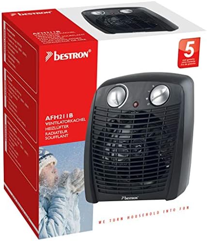 Bestron Radiateur soufflant, Radiateur soufflant salle de bain avec 2 niveaux de puissance, y compris sécurité anti-renversement & protection contre la surchauffe, pour des pièces jusqu'à 20m², Noir – Image 4