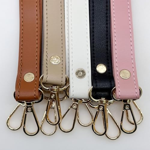 JMZLLRX Sangle de Rechange en Cuir, 5 Couleur Sangle Sac a Main avec Boucles Réglable Sac a Main avec Boucles Anse pour La Fabrication de Sacs à Main DIY – Image 3