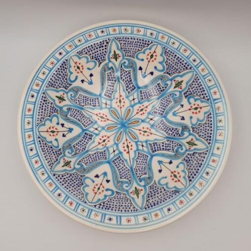 Plat Tebsi Marocain turquoise - D 37 cm – Image 2