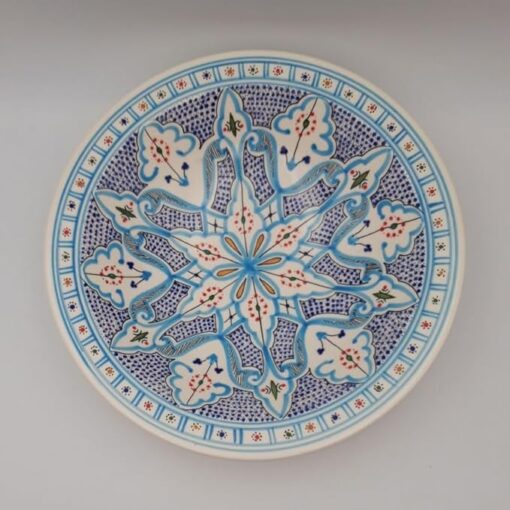 Plat Tebsi Marocain turquoise - D 37 cm – Image 4