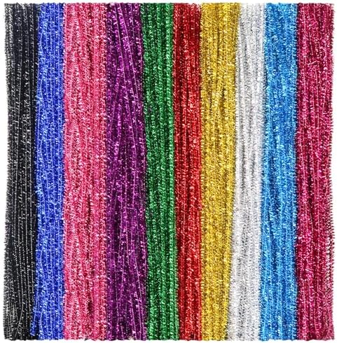 TOAOB 100pcs Tiges de Fils Chenille Colorés Cure Pipes Cleaner Couleurs Assorties 6mm x 300mm pour DIY Artisanat Décoration Fournitures Loisirs Creatifs – Image 11