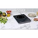 AMZCHEF Plaque de cuisson à induction simple 2000 W Plaque à induction portable avec fonctionnement silencieux, 9 niveaux de puissance et de température, 4 menus automatiques, design de boîtier ultra – Image 7